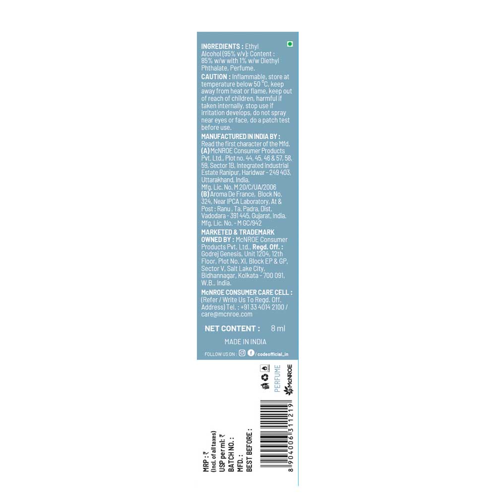 CODE Chrome Body Perfume for Men, Pack of 2 (150ml each) + Acqua, Terra & Pyro Luxury Perfume (8ml each)