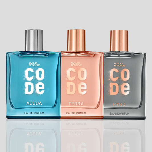CODE Trio Luxury Perfumes for Men, Pack of 3 (100ml Each)