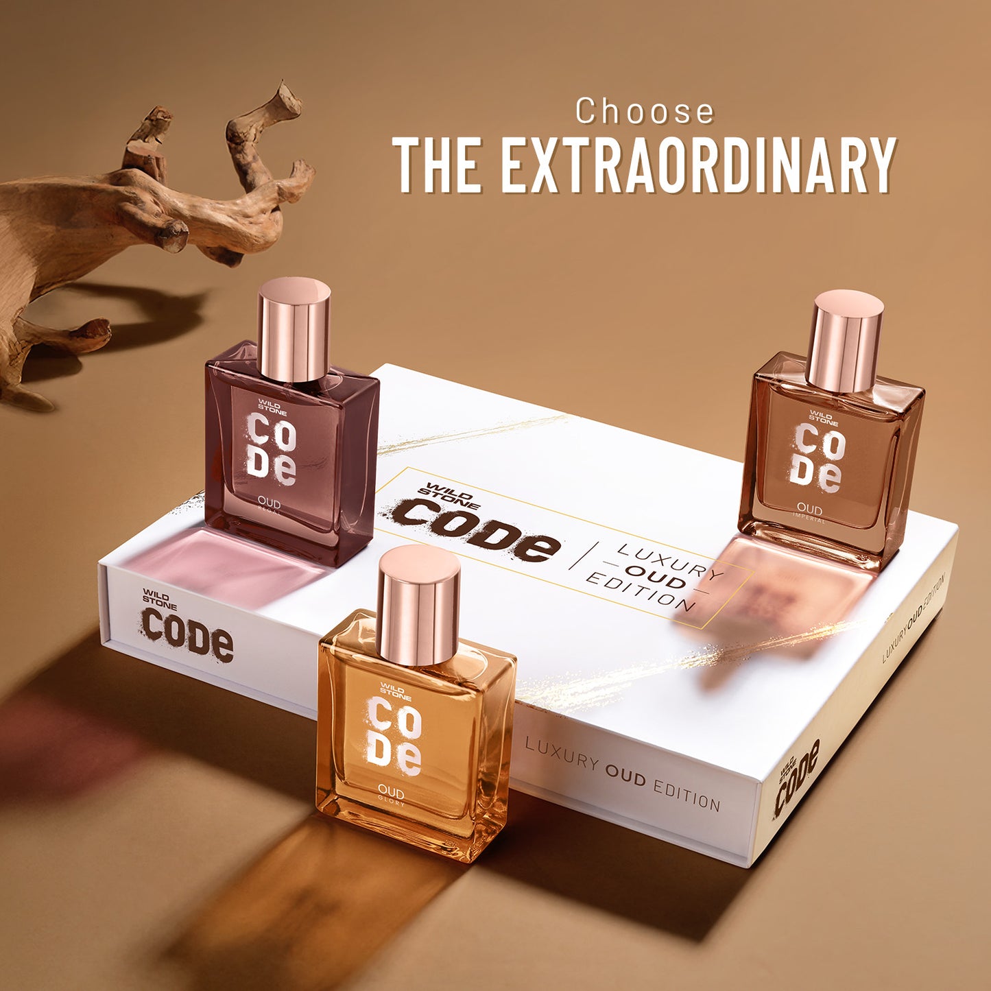 Wild Stone CODE Luxury OUD Eau De Parfum Gift Set For Men | Pack of 3 (50ml Each)