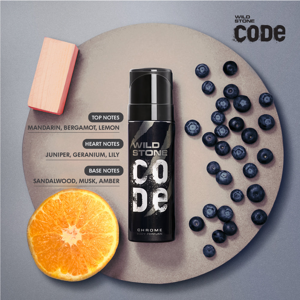 Wild Stone CODE chrome body perfume ingredients