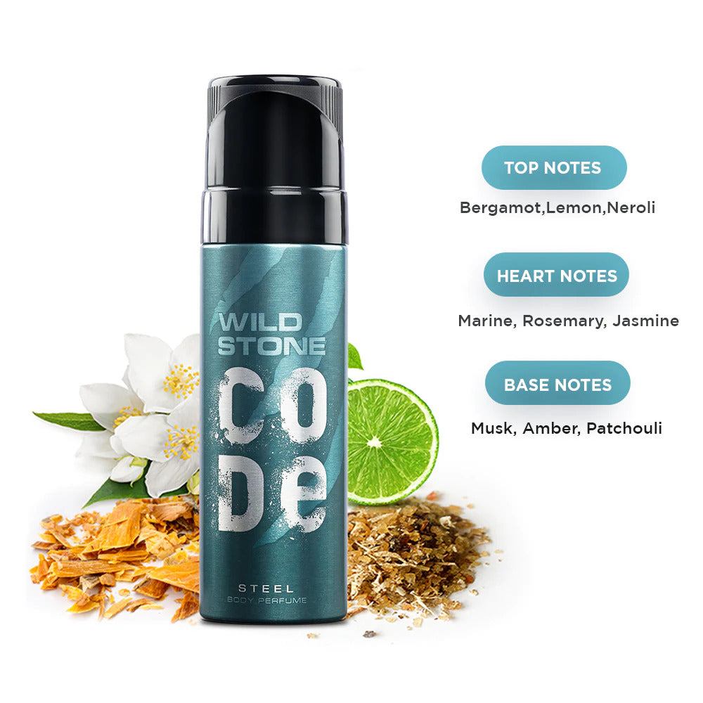 Wild Stone CODE Steel A+ content fragrance notes
