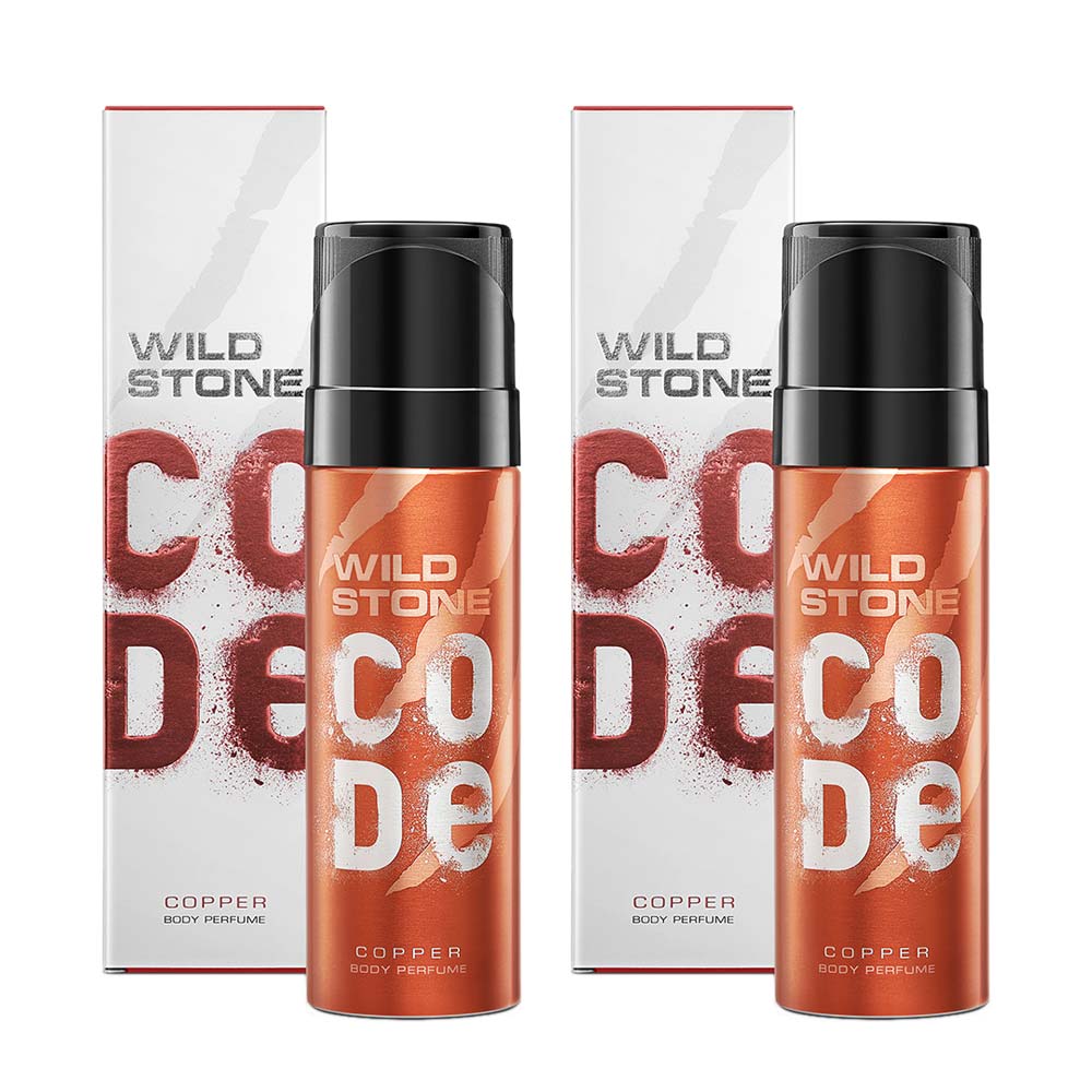 wild stone code copper body perfume 120ml pack of 2
