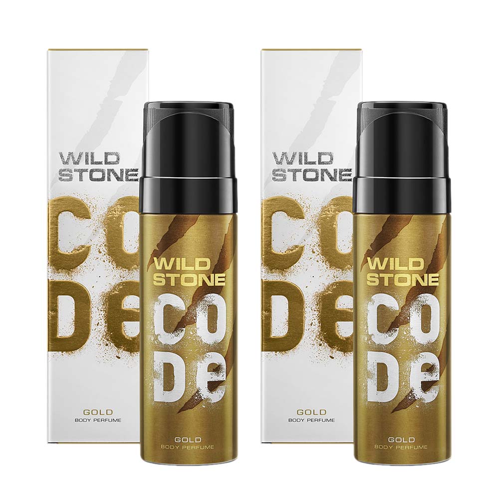 wild stone code gold body perfume 120ml pack of 2