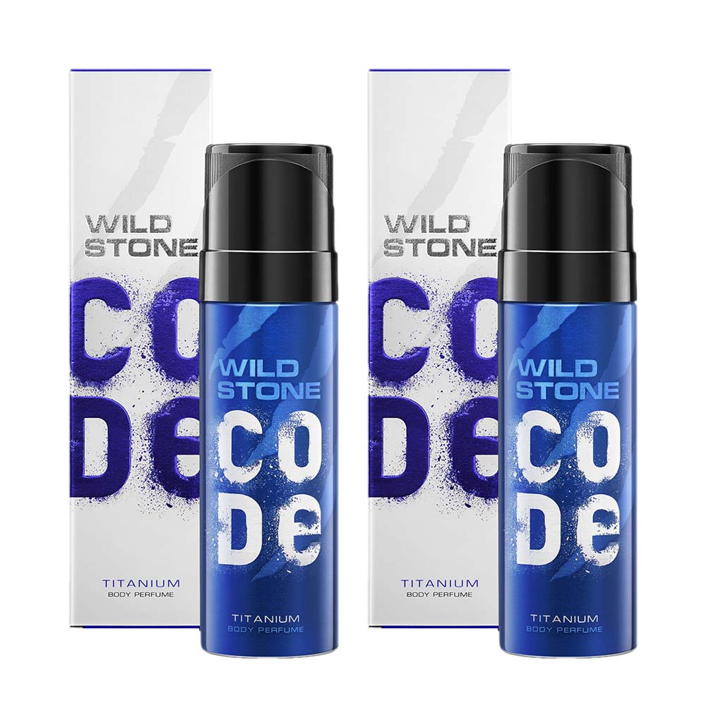 wild stone code titanium body perfume 120ml pack of 2