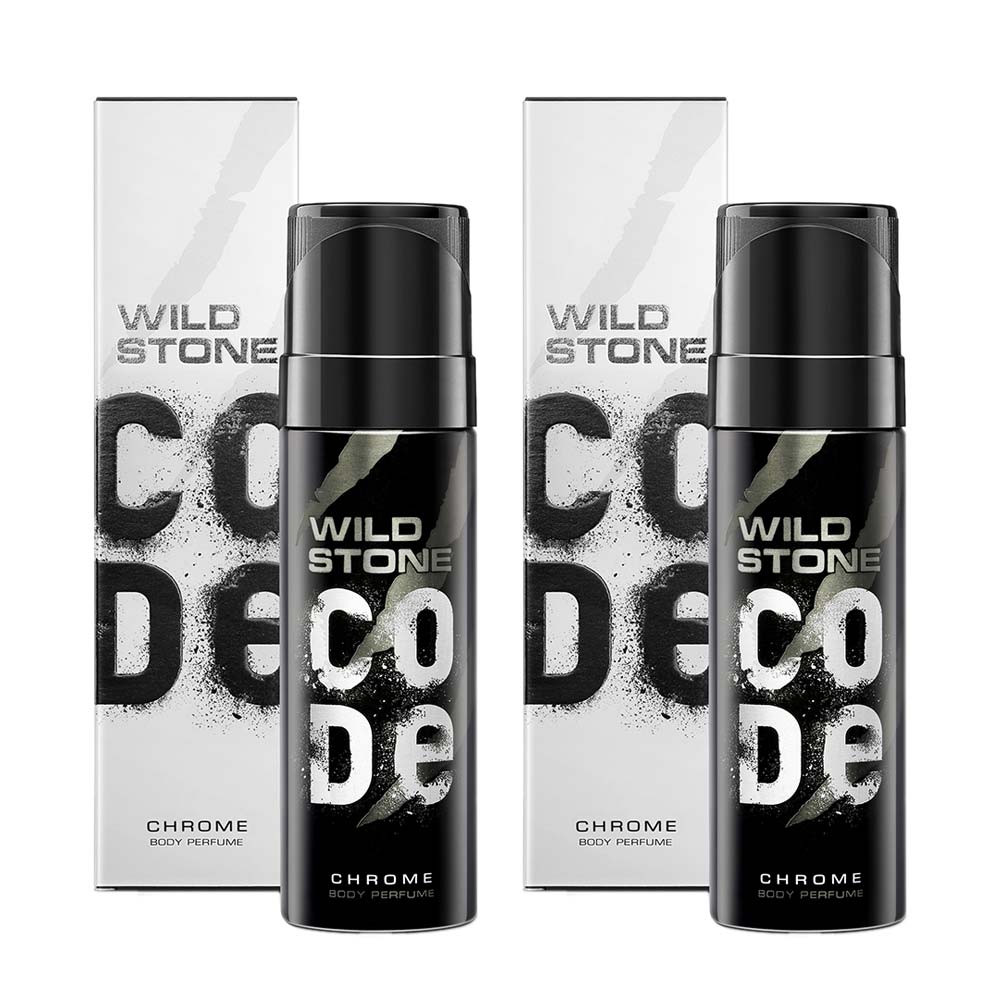 CODE Chrome Body Perfume for Men, Pack of 2 (150ml each)