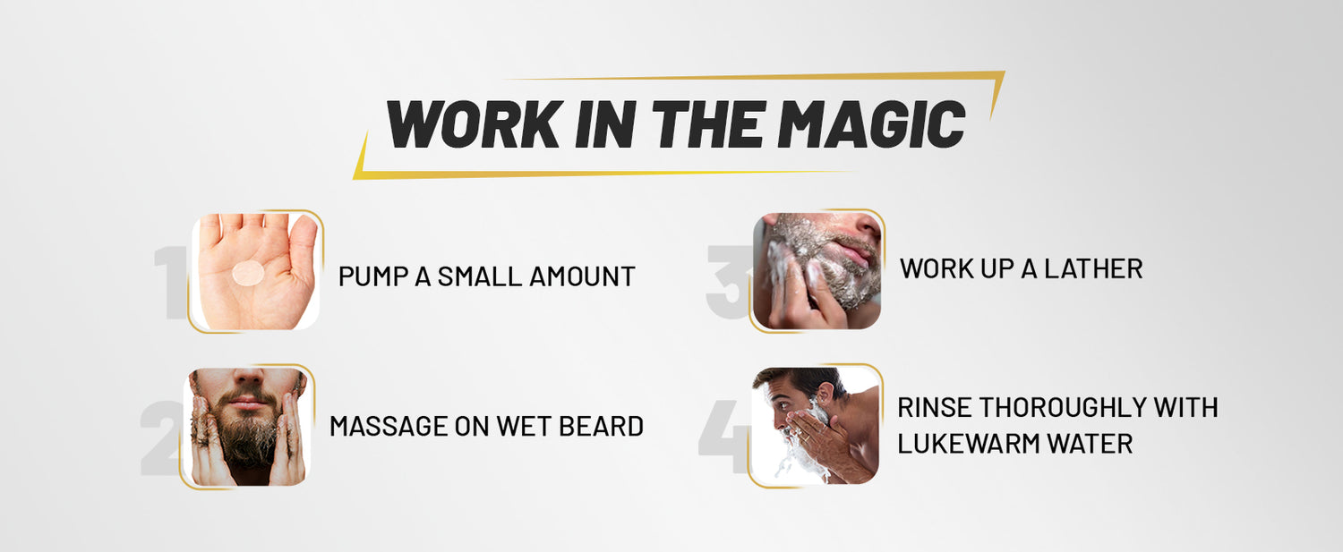 wild stone code beard wash how to use
