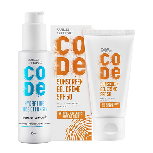 Summer Glow Essential Pack - Face Cleanser & Sunscreen Gel Crème for Men
