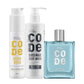 Sunshine Essentials Trio- Black Magic Body Wash + Beard Wash + Acqua Luxury Perfume 100ml