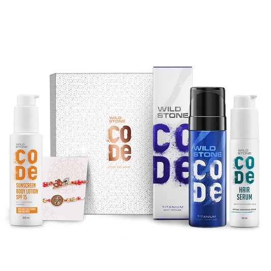 Celebration Combo - Sunscreen Body Lotion + Titanium Body Perfume (120ml) + Hair Serum