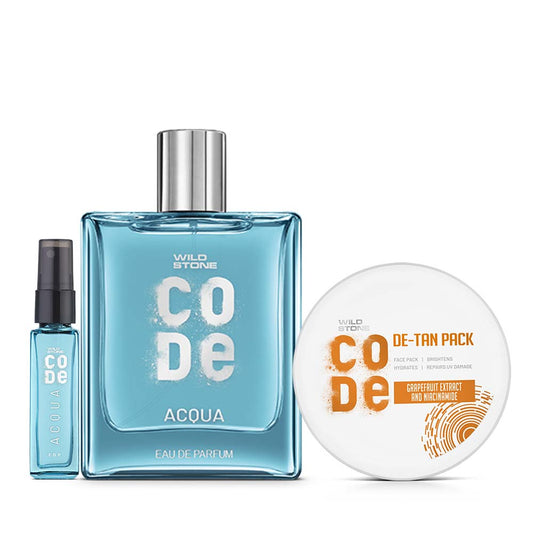 Summer Grooming Delight - Acqua Luxury Perfume (100ml + 8ml) & De-Tan Pack (75g)