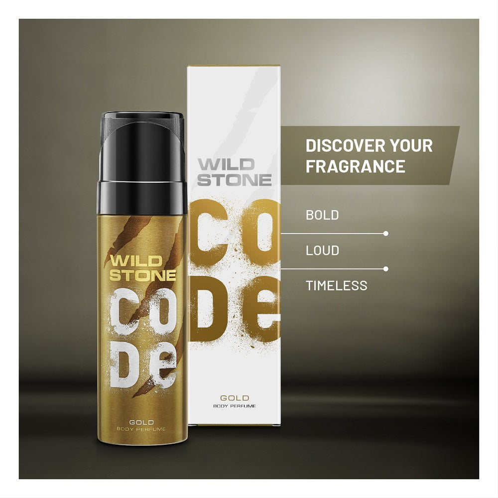 CODE Gold Body Perfume 120 ml each (Pack of 2)