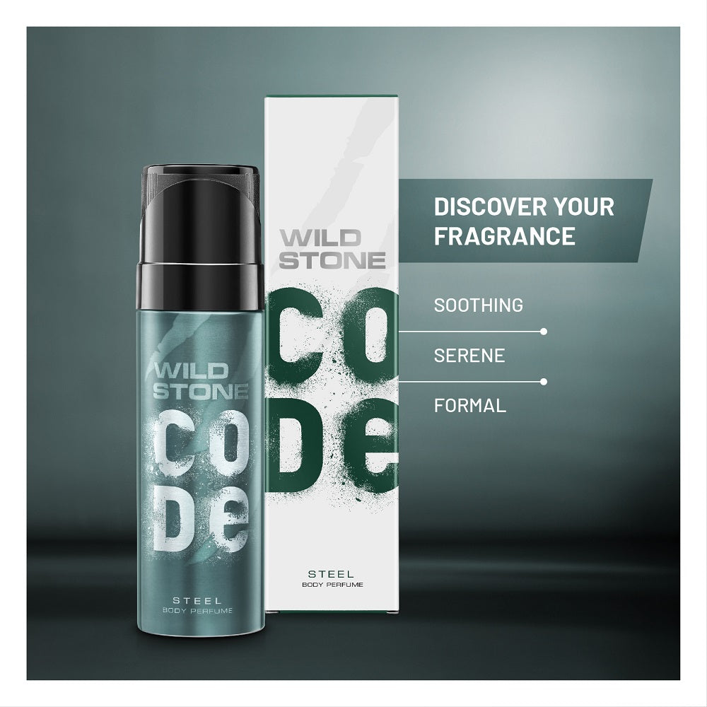 CODE Steel Body Perfume for Men, Pack of 2 (150ml each)