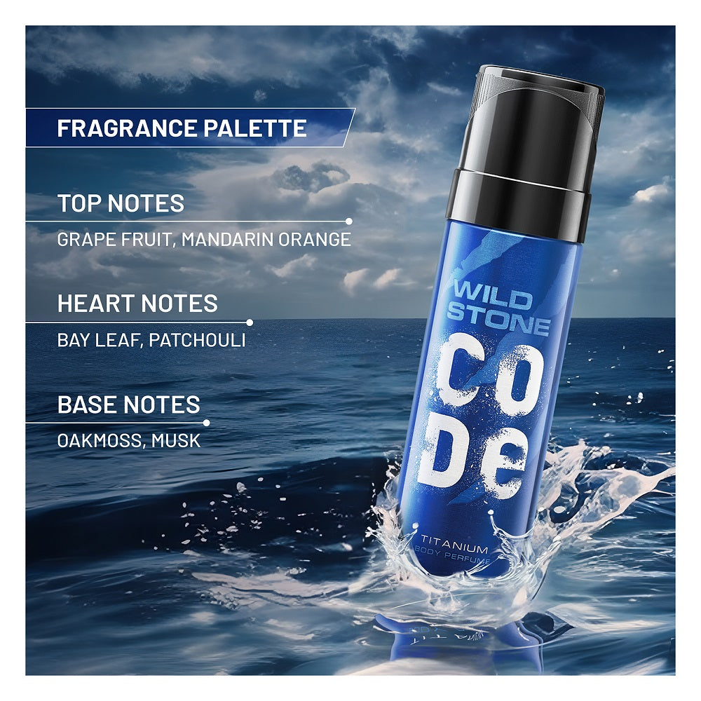 CODE Combo for Men with Hair Wax, Beard Wax & Titanium Body Perfume