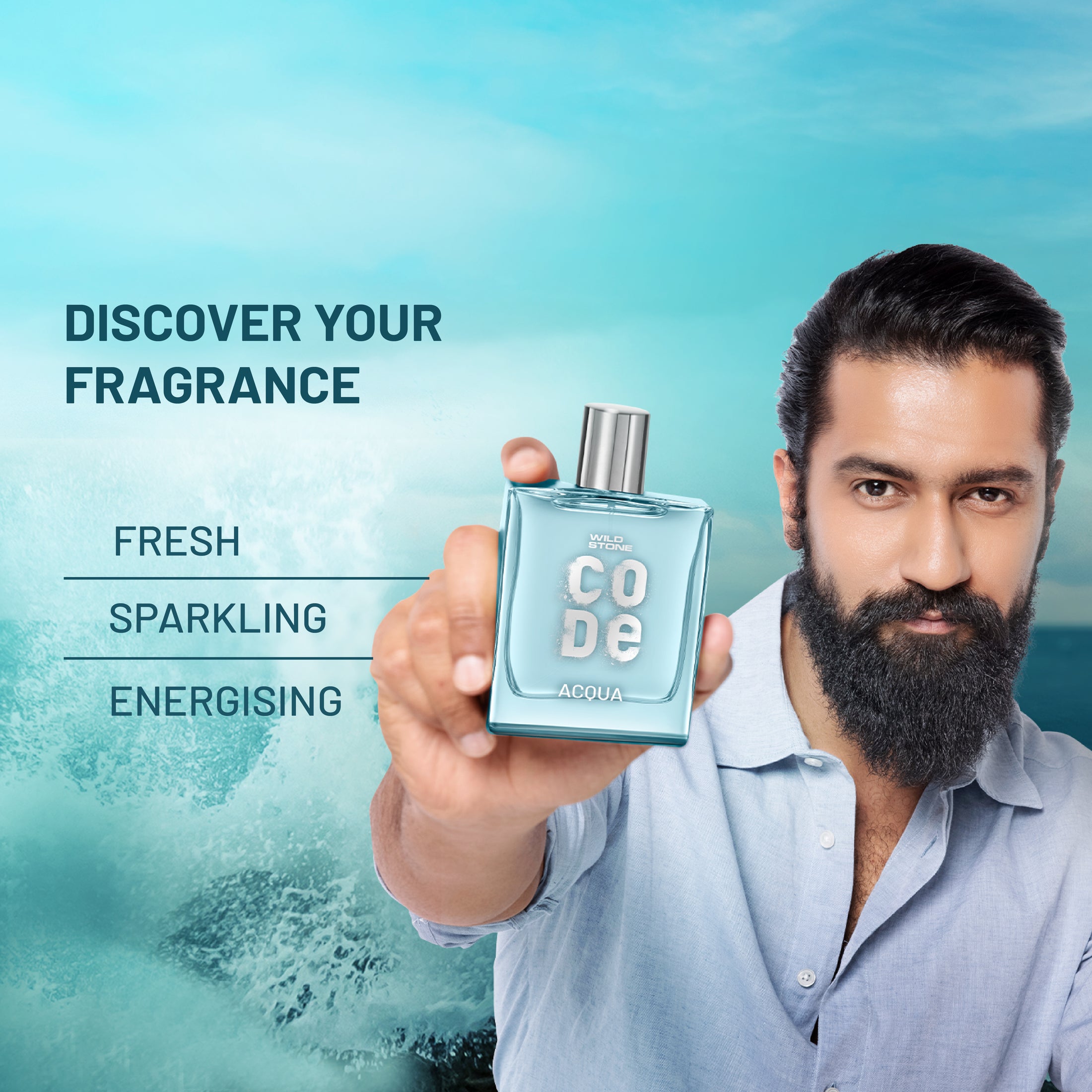 Base Code Perfume CODE Acqua Luxury Perfume for Men 100 ml | Wild Stone CODE