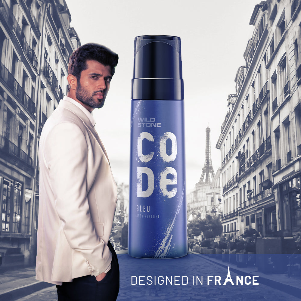 Code Blue Cologne CODE Bleu Body Perfume/Spray for Men 120ml | Wild Stone CODE