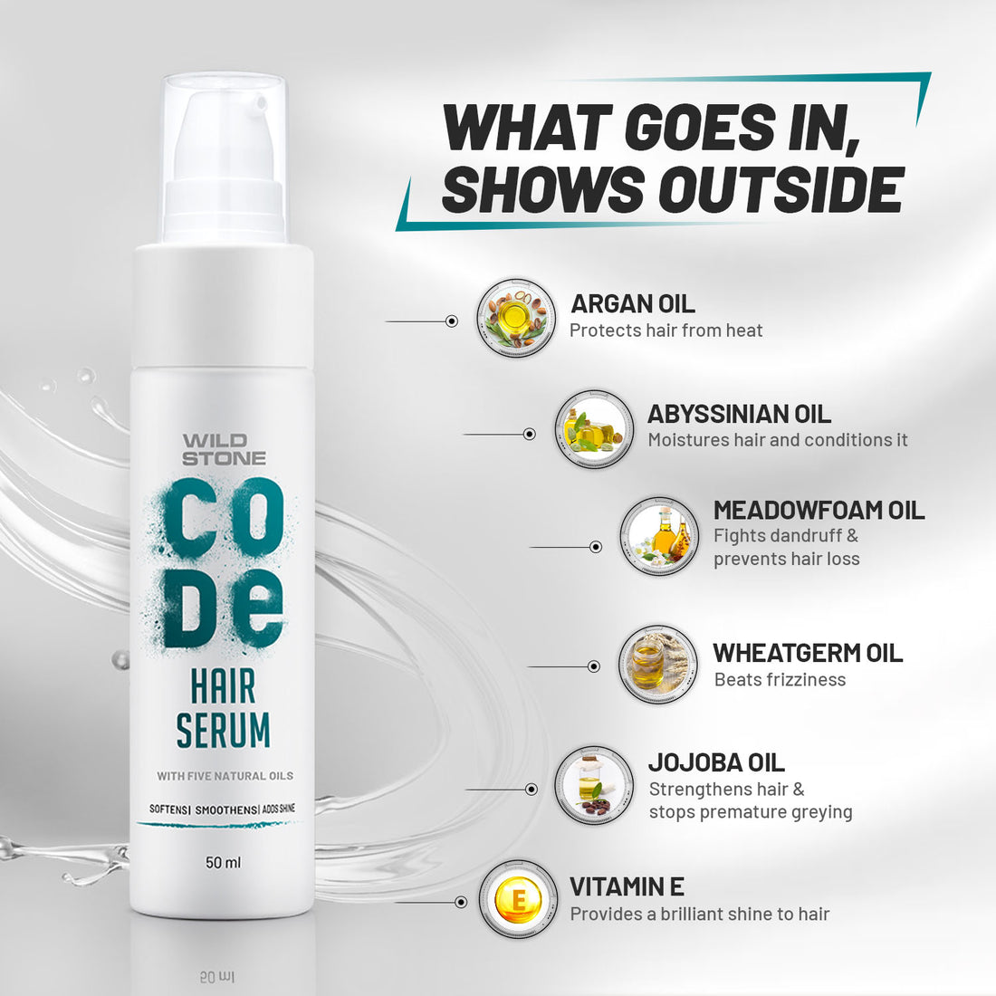 CODE Hair Serum for Men 50ml Wild Stone CODE