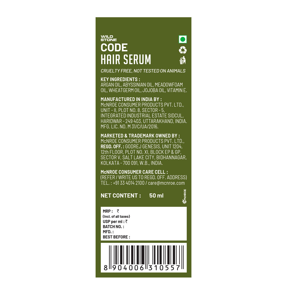CODE Combo for Men with Hair Serum, Titanium Body Perfume & Hair Wax
