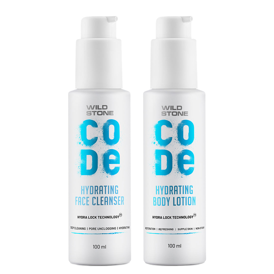 Wild Stone CODE Hydra Face Cleanser & Body Lotion, 100ml each