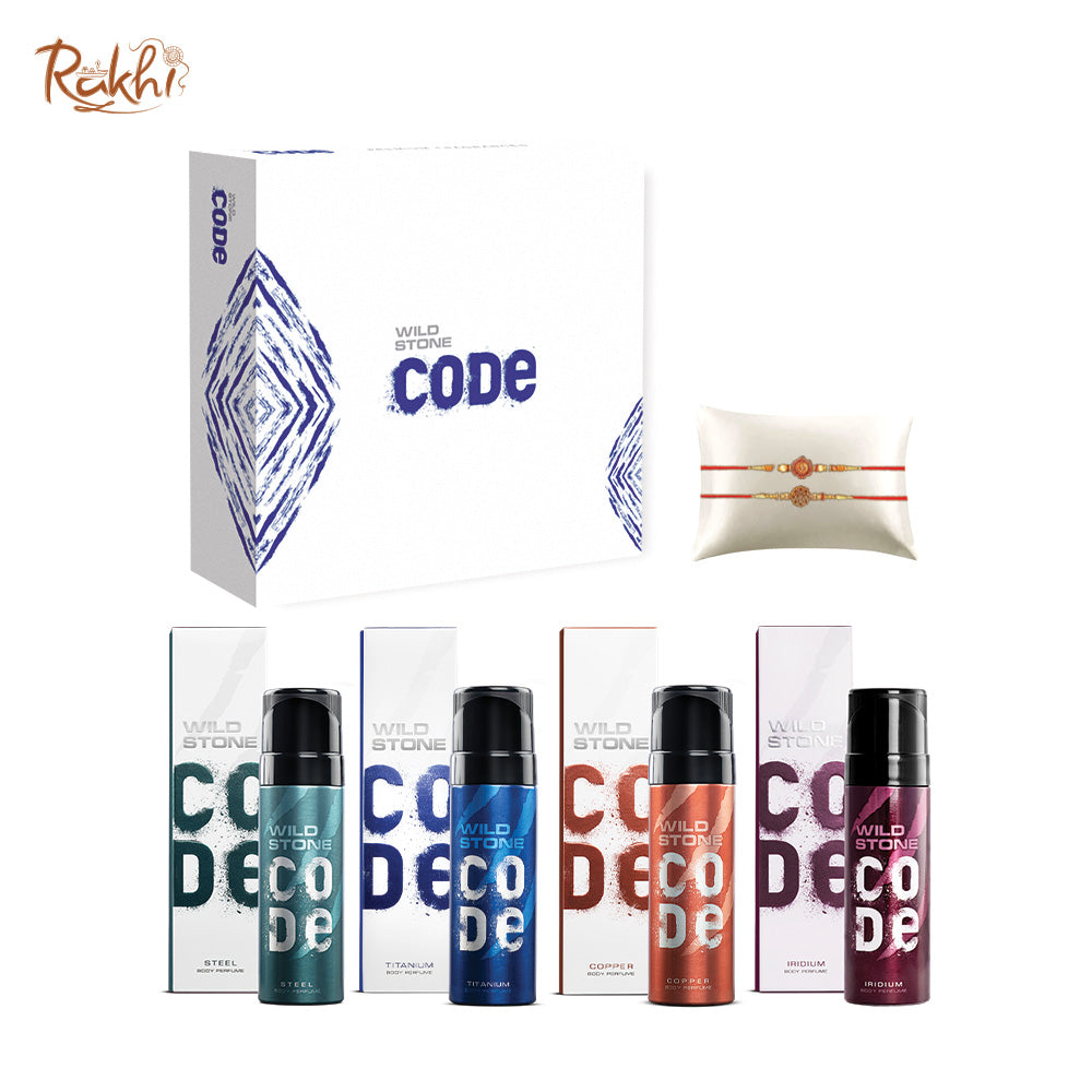 Brother Code Raki Rakhi Gift Hamper for Brother - CODE Body Perfume Gift Se...