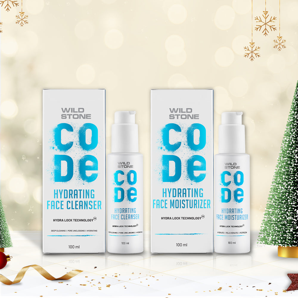 Wild Stone CODE Christmas Gift Pack with Hydra Cleanser & Moisturizer for Men