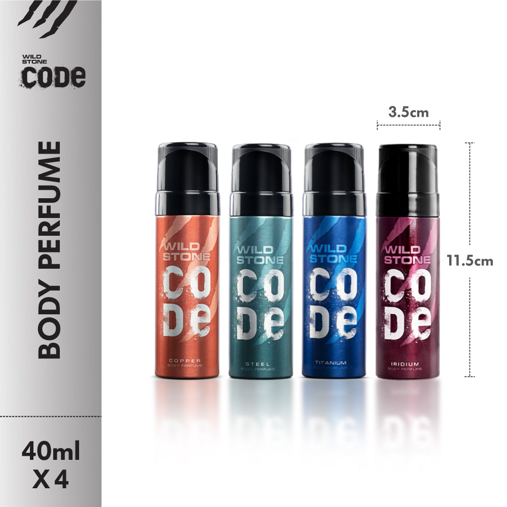 Wild Stone CODE Body Perfume Travel Pack Size