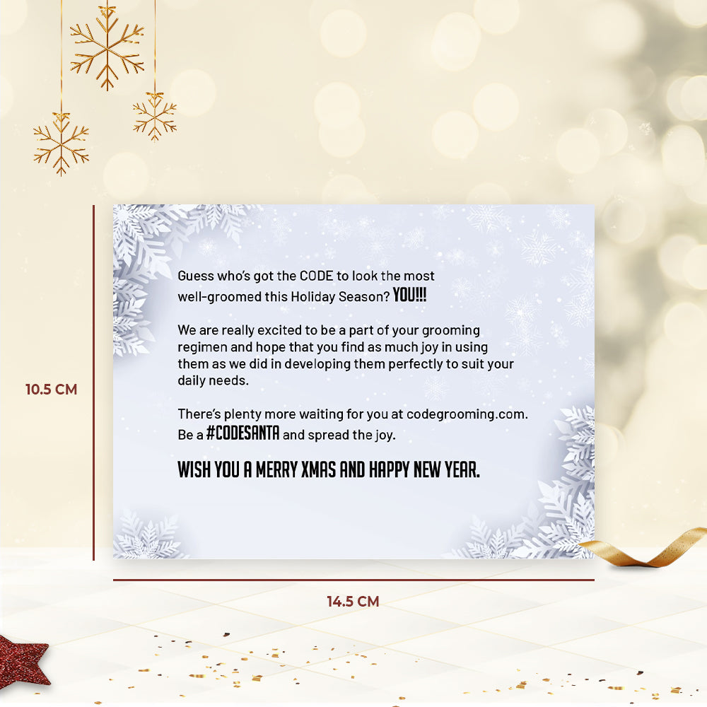 Wild Stone CODE Christmas Gift Message Card